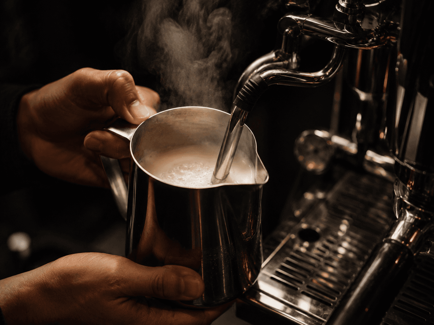 Steaming milk